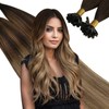 Ugeat Balayage Utip Extensions Dark Brown Mix Medium Brown with