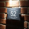 Badgemaster Modern Anthracite House Number Sign Plaque Stainless Steel Standoffs