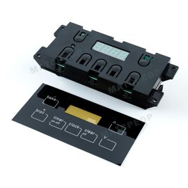 316455500 Oven Range Stove Clock Control Board 7 Button Control Board Clock Replacement(Include Overlay)