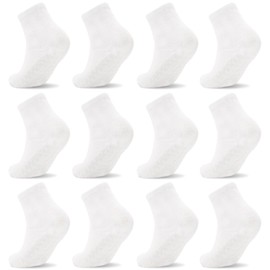 SkiBeaut Toddler Boy Socks, 12 Pairs Kids Grip Socks Toddlers Boys Girls Non Slip Socks with Gripper Little Kid Slipper Socks Age 1-3