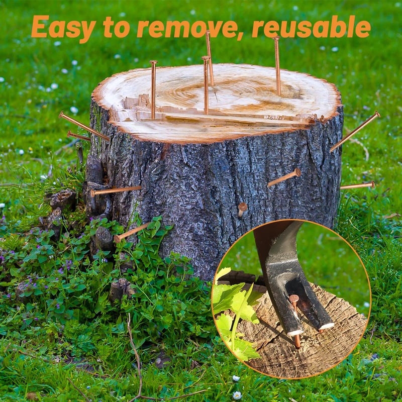 UCandy 20Pack Copper Nails for Killing Trees Stump Root, 3.15"