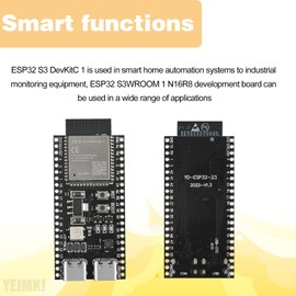 YEJMKJ 3pcs ESP32 S3 Development Board N16R8 ESP WROOM 32 S3 WiFi+Bluetooth IoT Type-C Core Board Development Hat WiFi + Bluetooth MCU Module, Dual Type-C ESP32-S3 DevKitC 1