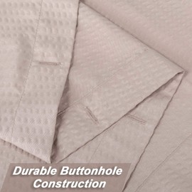 CAROMIO Soft Microfiber Fabric Shower Curtain or Liner for Bathroom, Decorative Embossed Pattern, Water Repellent, Taupe, 72x84 Inches