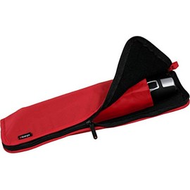 Knirps Sponge Bag Umbrella Bag with Zip for Pocket Umbrellas, red, Zip case for wet pocket umbrellas