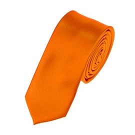 Men's Solid Color 2" Skinny Tie, Orange