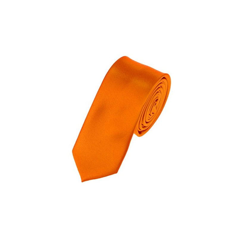 Men's Solid Color 2" Skinny Tie, Orange