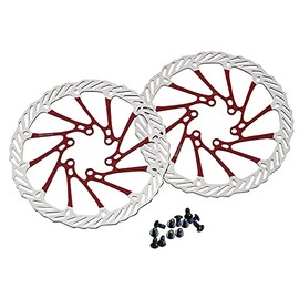 Dymoece Pack of 2 Bicycle Brake Discs 6 Holes with 12 Screws Compatible with Shimano Tektro Avid Magura Hayes 160 mm/180 mm