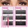 NUHEXRY - Pestañas Postizas Kit Completo, Manga Lashes Con Unión