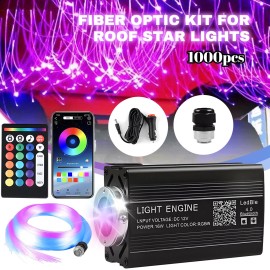 Unbranded 1000x Car Home Headliner Star Light Kit Roof Twinkle Ceiling Lights Fiber Optic