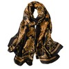 NUWEERIR Womens 100% Large Mulberry Silk Scarf Long Satin Scarf