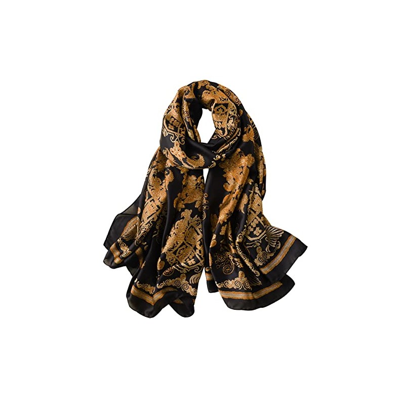 NUWEERIR Womens 100% Large Mulberry Silk Scarf Long Satin Scarf