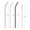 AMZSOCKETS Reusable Glass Straws - 9" L x 8 mm