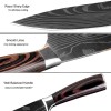 5Pcs Kitchen Knives Set Japanese Damascus Pattern Stainless Steel Meat