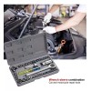 Autrucker Kits De Herramientas De Llave Moto/auto Kit Combinadas 40pzs