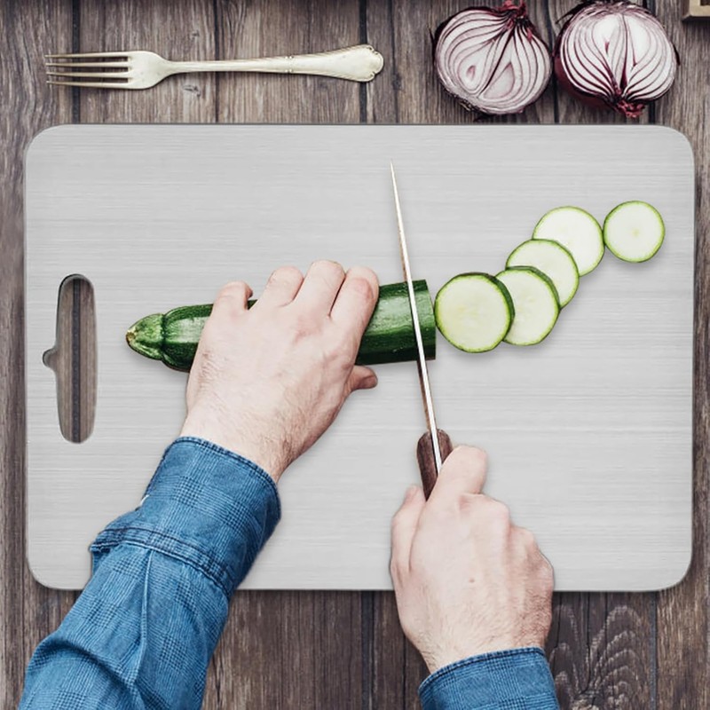 Titanium Cutting Board, tablas para picar cocina, 304 Tabla de