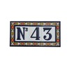 Spanish Flower Letter R Ceramic Tiles with Frame