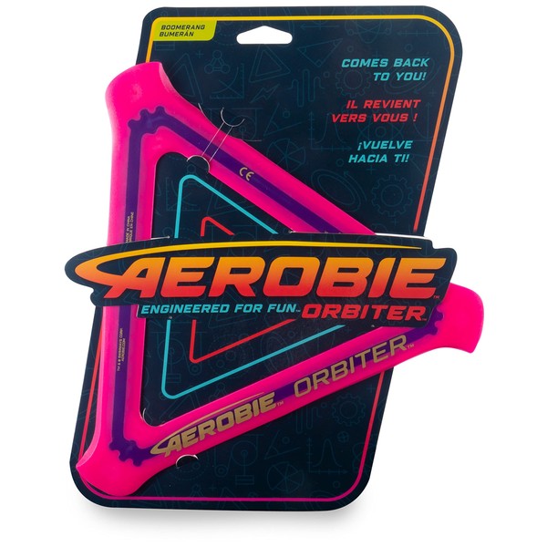 Aerobie Orbiter Boomerang - Outdoor Returning Toy - Magenta