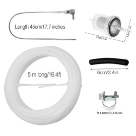 WEZCHUGHAOL 5M Fuel Tank Hose Clip Kit, Fuel Filter Hose Clip Pipe Line Kit, Hose Clip Fuel Pipe Line for Diesel Heater, with Fuel Filter and Clamps, Connection Hose, Fuel line