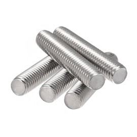 sourcing map 5Pcs M8 x 40mm Fully Threaded Rod 304 Stainless Steel Right Hand Threads
