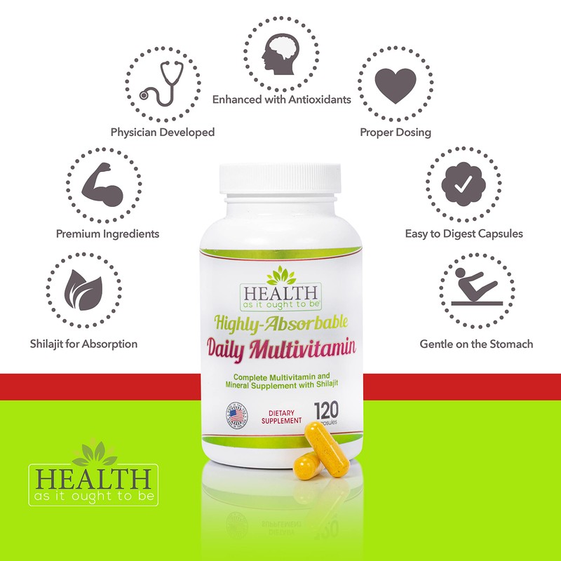 Health As It Ought To Be Highly|Absorbable Daily Multivitamin with