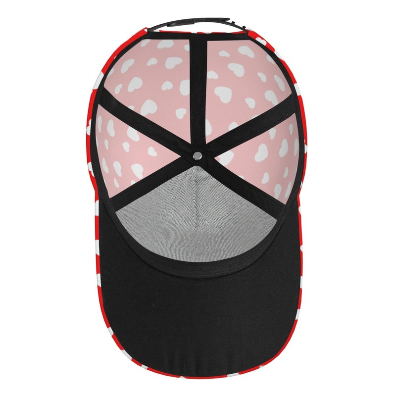 Valentine Heart Pattern Hats Women Men Valentines Day Baseball Cap