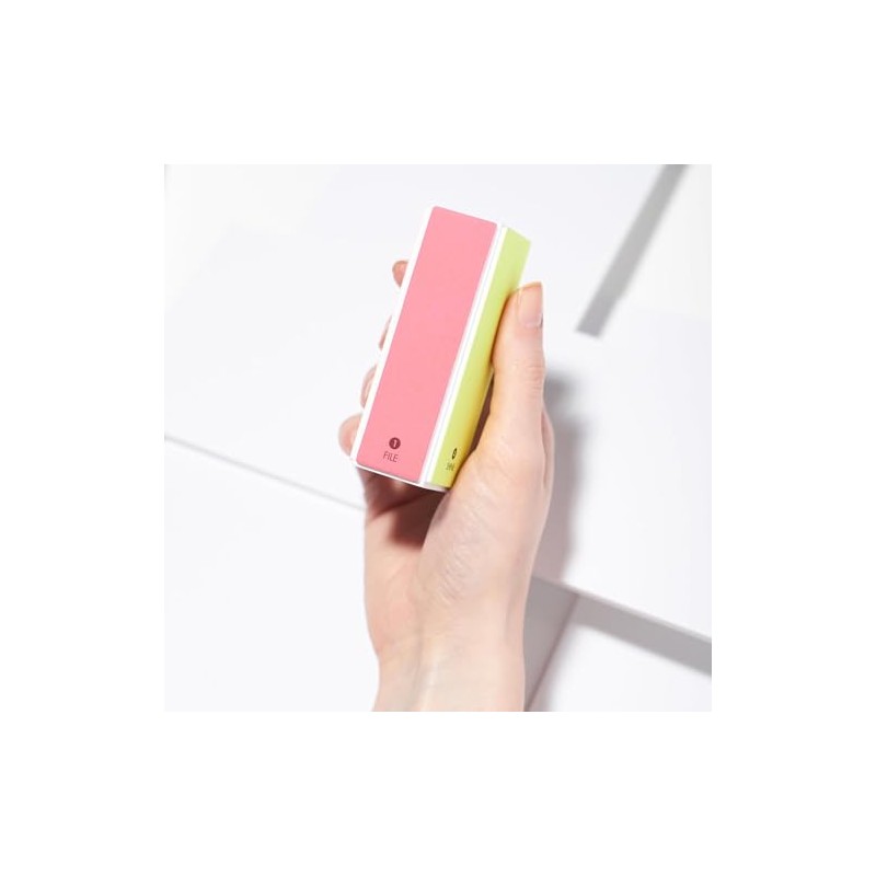 Tweezerman Neon Hot 4-in-1 File, Smooth & Shine Block