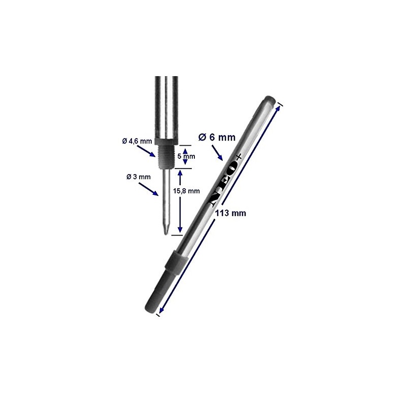 NEO+ 5 x Pen Refills Compatible with Mont Blanc Rollerball