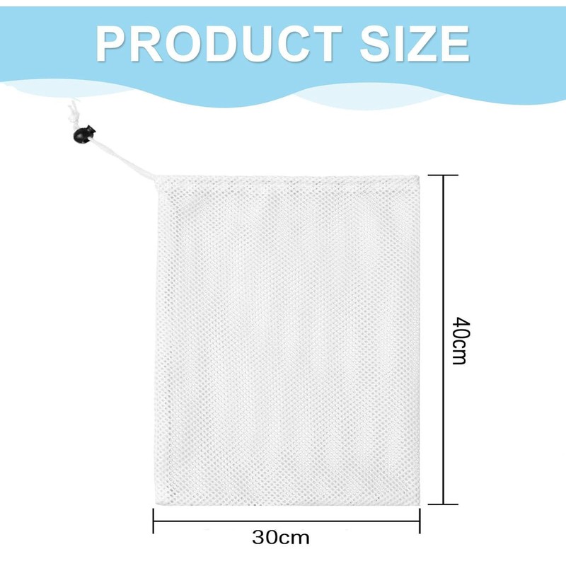 Nylon Mesh Drawstring Bags, 10Pcs Mesh Bags Drawstring Laundry Bags,