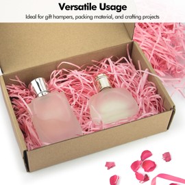 Poeland 200g Gift Basket Filler - Tipped Paper for Gift Hamper - Gift Box Filling and Basket Filling - Pink