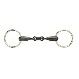 Korsteel Sweet Iron French Link Loose Ring Snaffle Bit, 4.5"