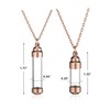 Zysta Arylic Urn Necklace for Ashes Clear Glass Cylinder Pendant