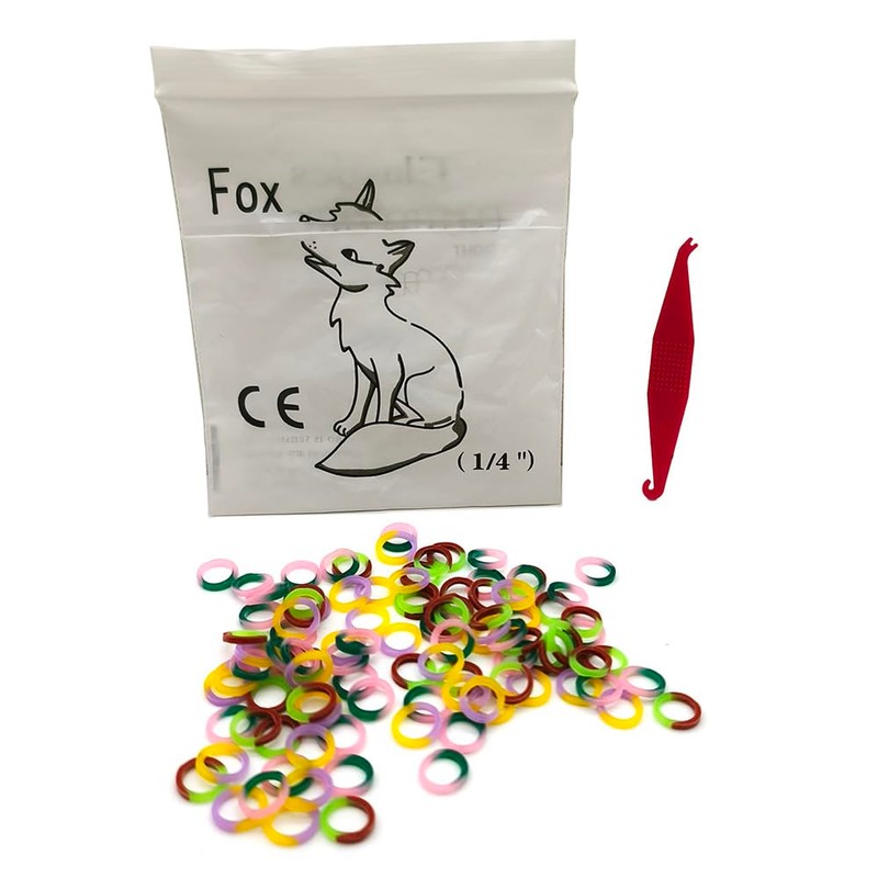 SNAWOP Orthodontic Elastic Rubber Band 1/4" Neon 100PCS Medium 3.5