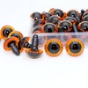 100Pcs Safety Eyes and Secure Washers - Thalinfayi 15mm Orange