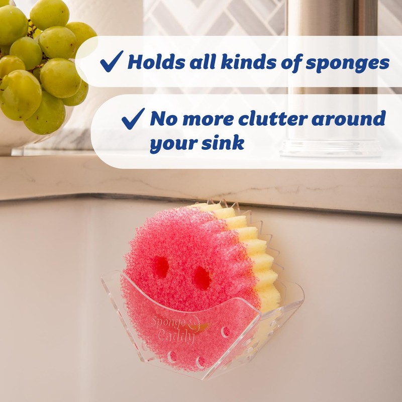 Scrub Daddy Sponge Holder - Sponge Caddy for Kitchen Organization