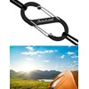 ALPLAKE ® - Pack of 4 Material Carabiners, Double Carabiner,