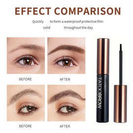 Semi-Permanent Colour Eyebrow Dye,Anti Sm/udge Eye-Brow Gel,Waterproof Long-Lasting Natural Eye Brow Makeup,Waterproof Ta/ttoo Brow Tint,Peel Off Eyebrow Gel Tint,Lasting Eyeb/row Gel#Gray Brown