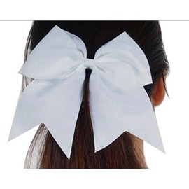 Kenz Laurenz Cheer Bows Black Cheerleading Softball - Gifts for Girls and Women Team Bow with Ponytail Holder Complete your Cheerleader Outfit Uniform Strong Hair Ties Bands Elastics (1)