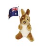 I Love Aus Small Plush Kangaroo with Australian Flag