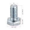 sourcing map Hex Head Screw Bolts Carbon Steel 1/4"-20x1/2" Fastener