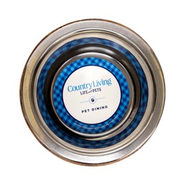 Country Living Eco-Friendly Mango Wood Dog Bowl, Stainless Steel Pet Feeder, Durable & Stylish Dish, Available in 3 Sizes, Sustainable Dog Feeding Solution (1 Quart)