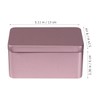 NUOBESTY - Contenedor rectangular de hojalata para alimentos con hojas