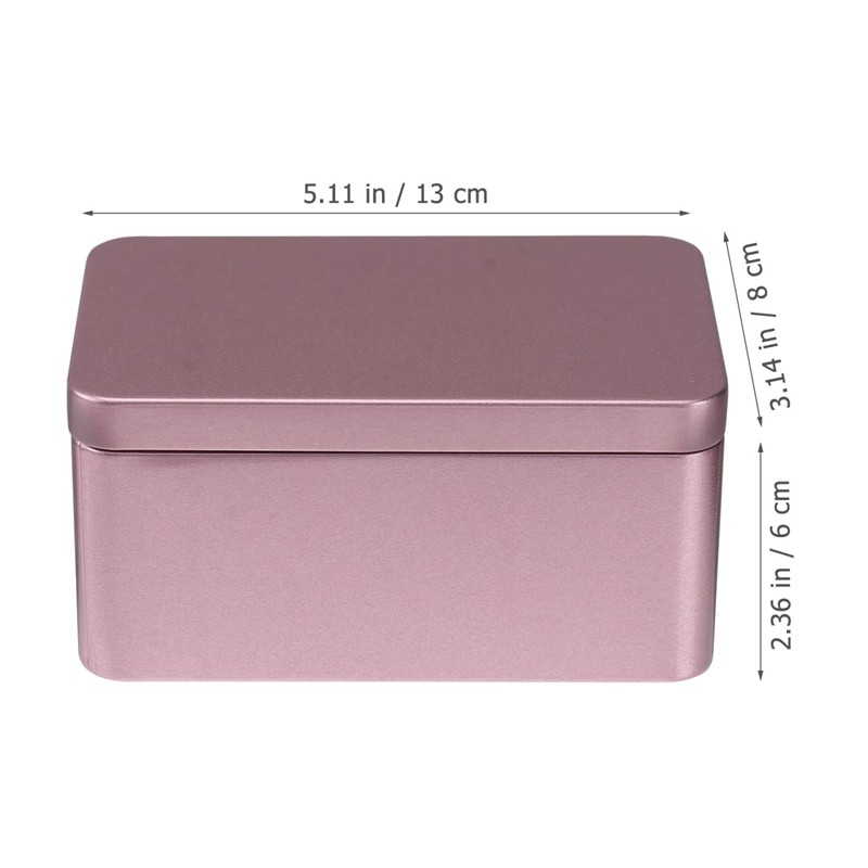 NUOBESTY - Contenedor rectangular de hojalata para alimentos con hojas