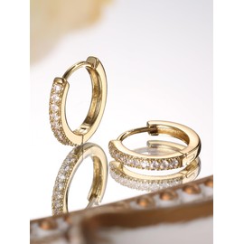 Kakonia 5 Pairs Small Sterling Silver Hoop Earrings Set for Women Lightweight Tiny Huggie Hoops Silver Mini Cartilage Earrings Pack Hypoallergenic Ear Piercing-GCZ