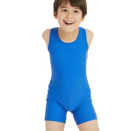 Maillot de gimnasia para niños, para practicar ballet, danza, atletismo, entrenamiento, Juego azul, LC|9-10Years|51-56"|61-72lbs