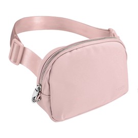 Fanny Packs Anti Theft for Women Travel, Small Everywhere Belt Bag for Cross Body, Cute Waist Pack with Adjustable Strap & Back Pocket for Teens Vacation, Workout - Pink
