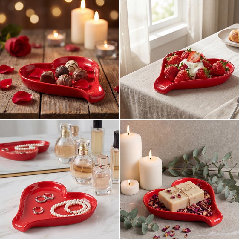 Remerry Mother's Day Heart Cute Spoon Rest for Kitchen Counter,