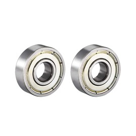uxcell 608ZZ Deep Groove Ball Bearing Double Shield 8mm x 22mm x 7mm High Carbon Steel Z1 Bearings 2pcs