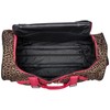 Rockland Rolling Duffel Bag, Pink Leopard, 22-Inch