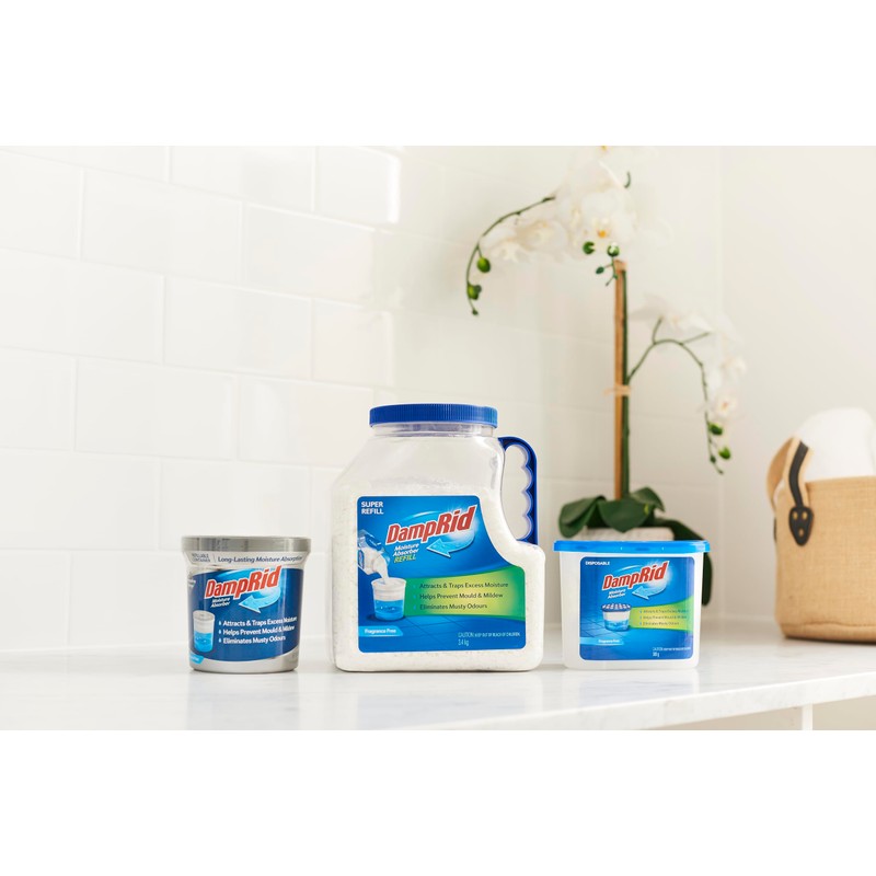 DampRid FG100 Unscented Disposable Moisture Absorber, 10.5-Ounce,White