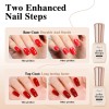 SHOYUM 2 Pcs 15ml No Wipe Gel Top Coat and